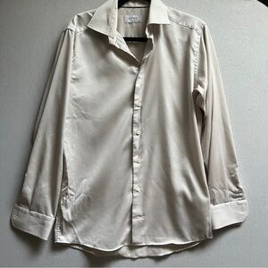 Eton Men's White Slim Fit Cotton Dress Shirt Size M